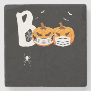 Spider Gift Halloween Pumpkins Wearing Mask Spi Stone Coaster