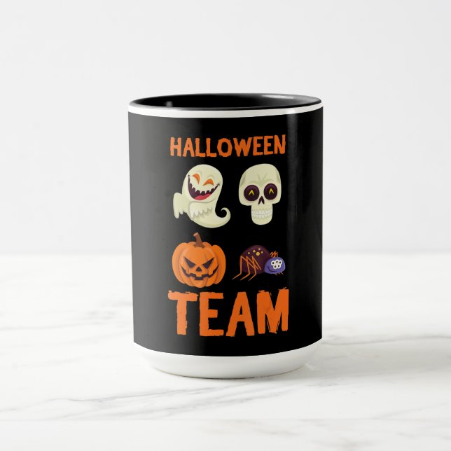 Spider Gift | Halloween Team Pumpkin Ghost Spider Mug (Center)