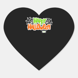 Spider Gift Happy Halloween Colourful Cute Spide Heart Sticker