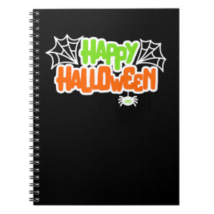Spider Gift Happy Halloween Colourful Cute Spide Notebook