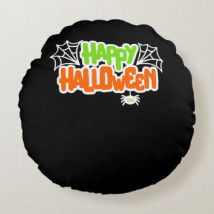 Spider Gift   Happy Halloween Colourful Cute Spide Round Cushion
