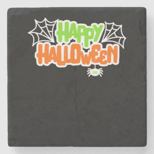 Spider Gift   Happy Halloween Colourful Cute Spide Stone Coaster