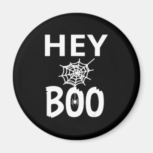 Spider Gift Hey Boo Halloween Funny Spider Web Magnet