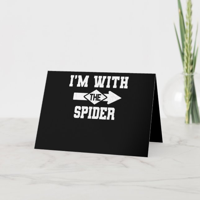 Spider Gift | I'm With The Spider Costume Matching Card (Front)