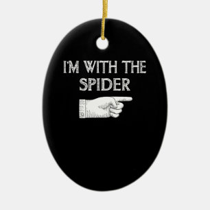 Spider Gift   I'm With The Spider Costume Matching Ceramic Tree Decoration