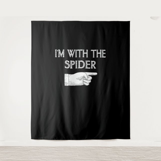 Spider Gift | I'm With The Spider Costume Matching Tapestry (Front)