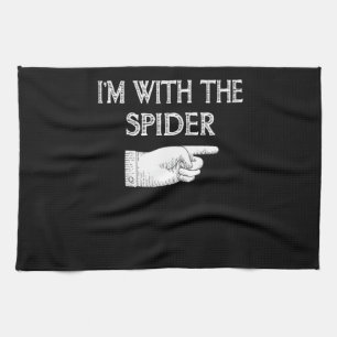 Spider Gift I'm With The Spider Costume Matching Tea Towel