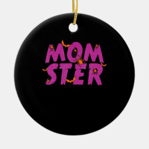 Spider Gift MOMSTER Spider Net And Bat Halloween Ceramic Tree Decoration