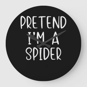 Spider Gift Pretend Spider Costume Halloween Lazy Large Clock