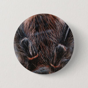 spider hair 6 cm round badge