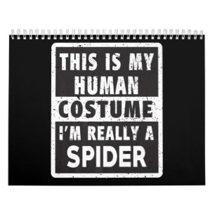 Spider Halloween Costume Funny Spider Costume Gift Calendar