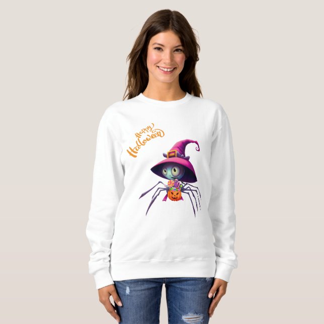 Spider/Halloween/fall/pumpkin Sweatshirt (Front Full)