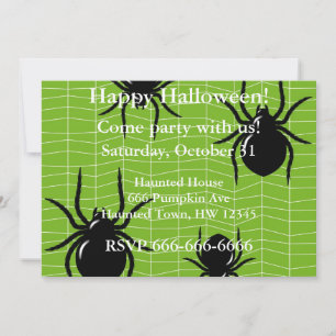 Spider Halloween Invitation
