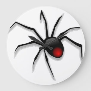 spider halloween large clock