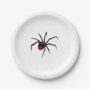 spider halloween paper plate
