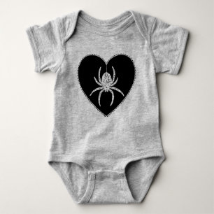 Spider Heart Baby Bodysuit