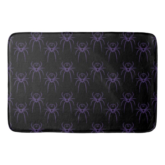 Spider in Purple and Black Bath Mat (Front)