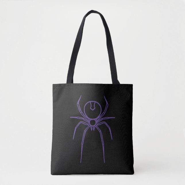 Spider in Purple and Black Tote Bag (Front)