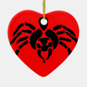 Spider in Red Ceramic Tree Decoration