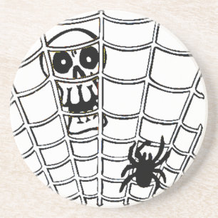 Spider in Web with Skull Coaster