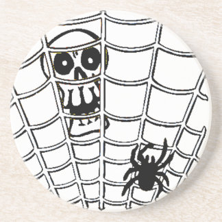 Spider in Web with Skull Coaster