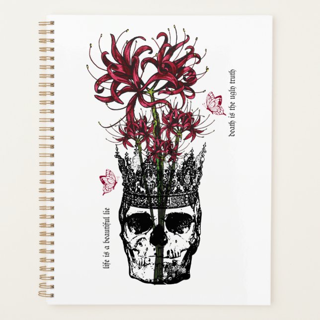 spider lily skull planner (Front)