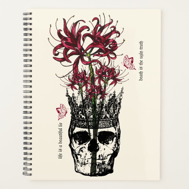 spider lily skull planner (Front)