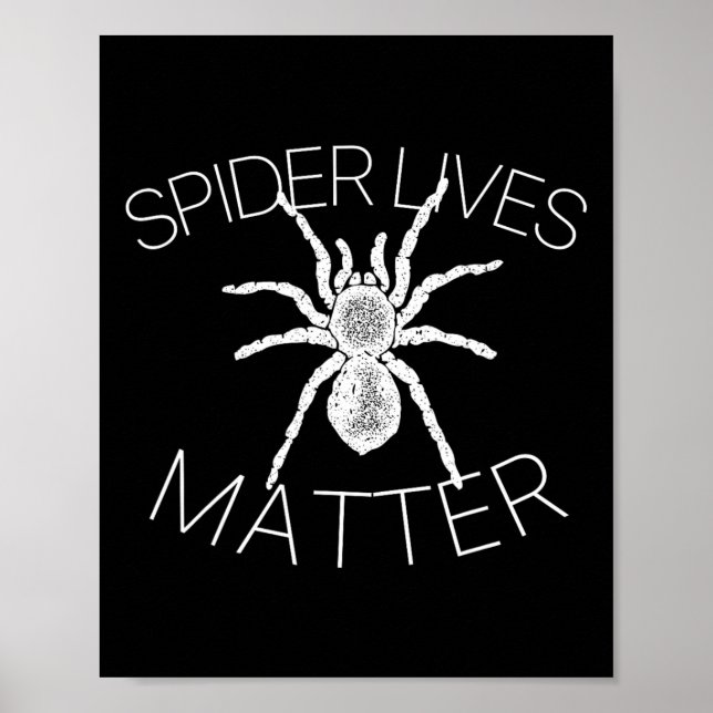 Spider Lives Problem Funny Insect Meme T Shirt  Poster (Front)