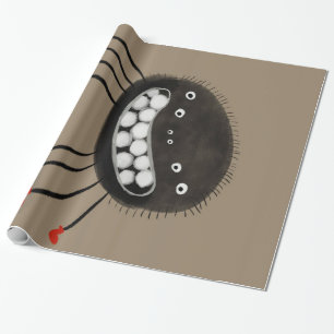 Spider Lovers Gift A Smiling Spider Monster Wrapping Paper
