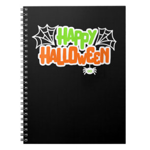 Spider Lovers Happy Halloween Colourful Cute Spide Notebook