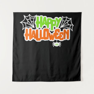Spider Lovers Happy Halloween Colourful Cute Spide Tapestry