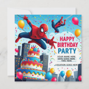 Spider-Man Birthday Party Invitation