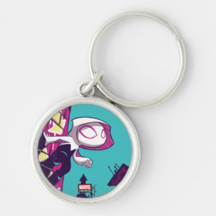 Spider-Man   Chibi Ghost-Spider On The Lookout Key Ring