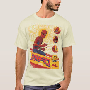Spider-Man Japan   Spider-Man Sun Rays Collage T-Shirt
