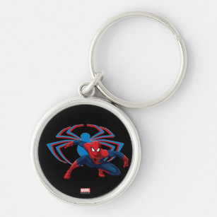Spider-Man & Spider Character Art Key Ring