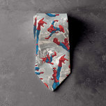Spider-Man Swinging Over City Pattern Tie<br><div class="desc">Spider-Man | Check out Spider-Man swinging high over the city in various poses in this pattern.</div>