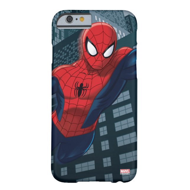 Spider-Man Swinging Through Downtown Case-Mate iPhone Case (Back)