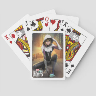 Spider-Man Unlimited - Spider-Gwen On Rooftop Playing Cards