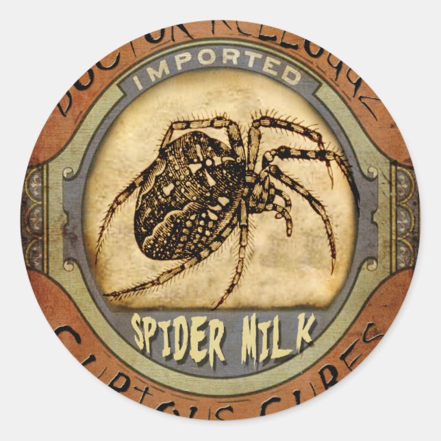 Spider Milk Classic Round Sticker (Front)