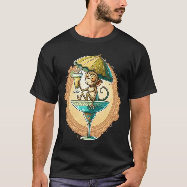 Spider Monkey Animal  Spider Monkey Floating on A  T-Shirt (Front)