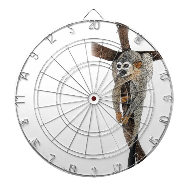 spider monkey pen art dartboard (Front)