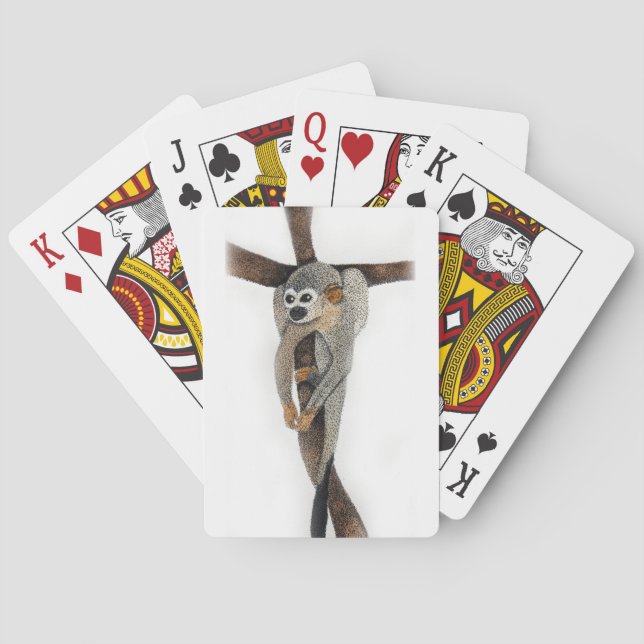 spider monkey pen art playing cards (Back)