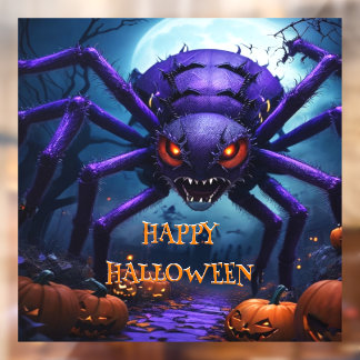 Spider Monster Halloween Window Cling