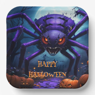 Spider Monster Paper Plate
