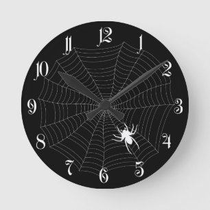 Spider net round clock