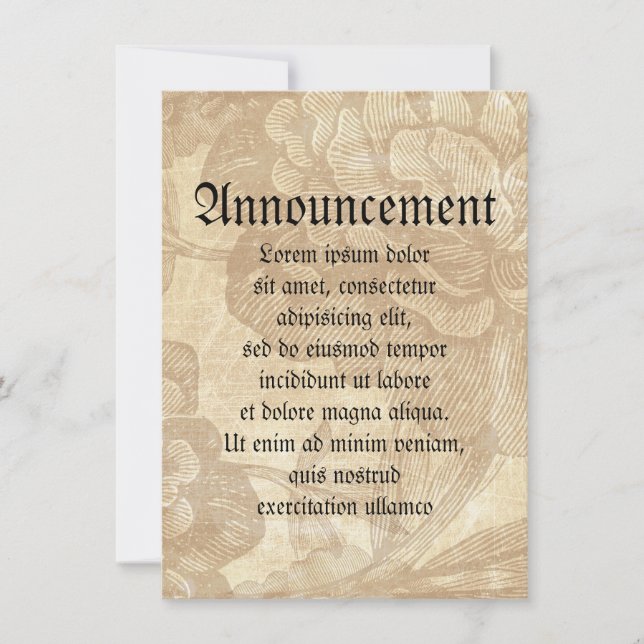 Spider On Flower Announcement (Front)