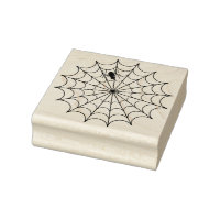 Spider on spiderweb stamp
