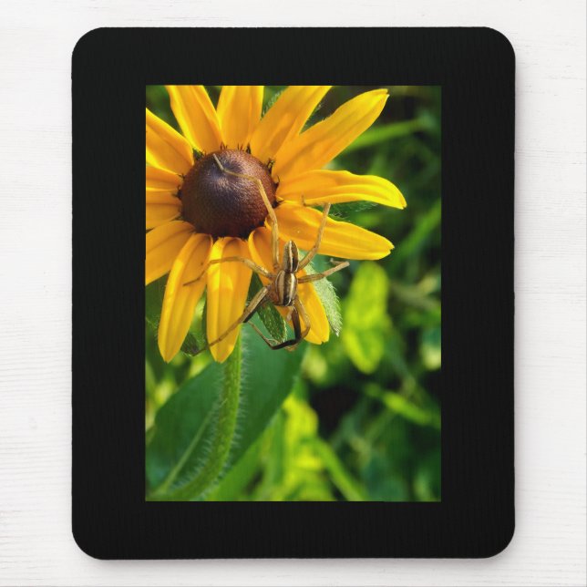 Spider on Sunflower Mousepad (Front)