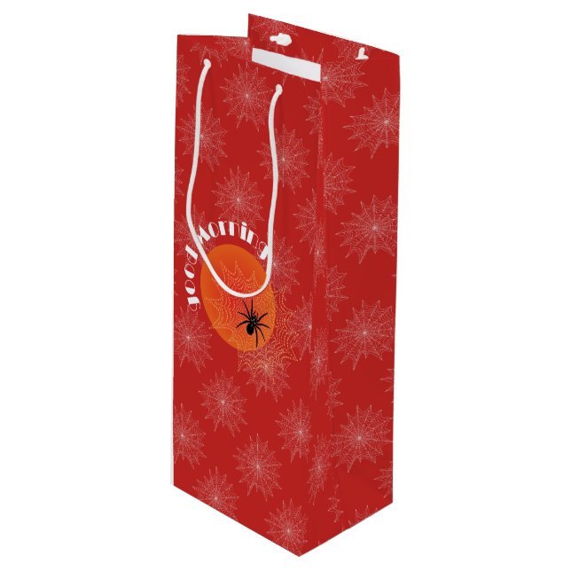 Spider on the net gift bag (Front Angled)
