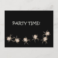 Spider Party Time Postcard